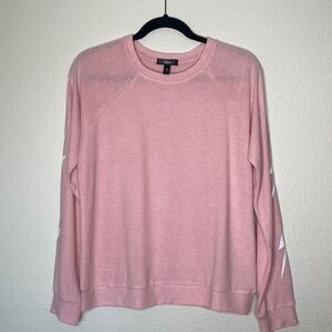 Aqua Lounge soft pink sweater lightening bolts small